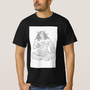 Serene Elf Warrior   Fantasy Anime Character Art T-Shirt