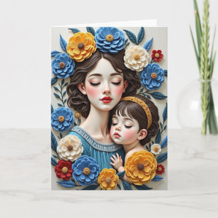 Serene Embrace Floral Mothers Day Card