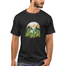 Serene Forest Hike & Deer | Nature Lover's Graphic