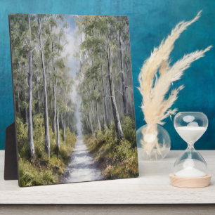 Serene Forest Path – Tranquil Nature Landscape Art Plaque