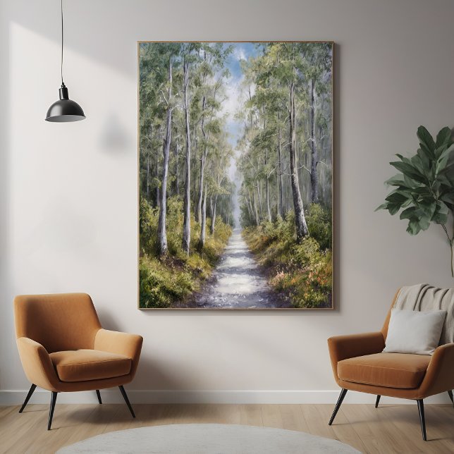 Serene Forest Path – Tranquil Nature Landscape Art Poster (Creator Uploaded)