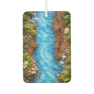 Serene Forest Stream Tranquil Nature Water Art Car Air Freshener
