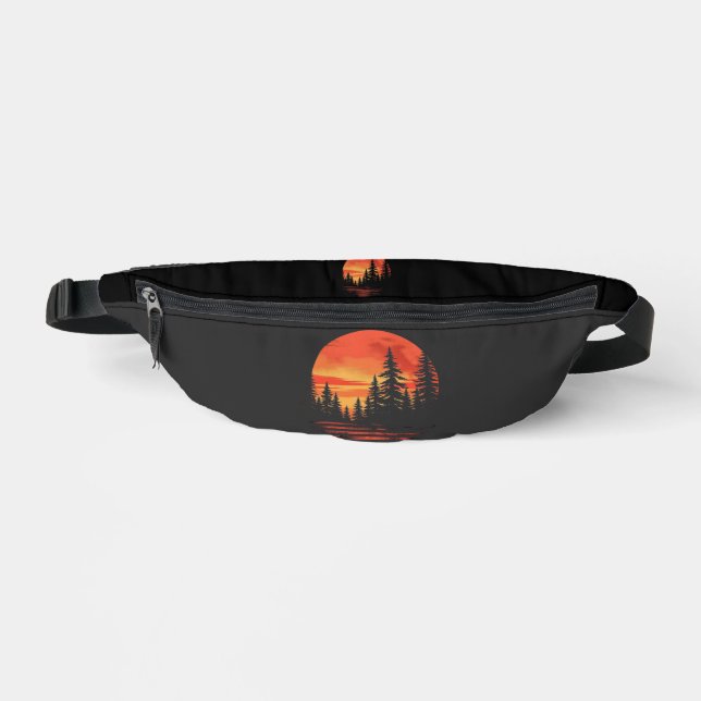 Serene Forest Sunset Bum Bags (Front)