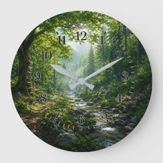 Serene Forest Wall Clock | Nature Landscape Home D