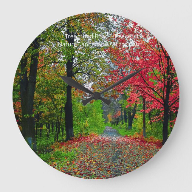 Serene Forest Wall Clock - Peaceful   Home Decor (Front)