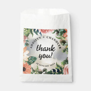 Serene Garden Wreath: Pastel Floral Elegance Favour Bag
