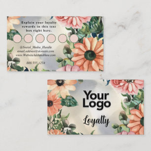 Serene Garden Wreath Pastel Floral Elegant Enclosure Card