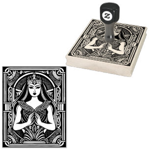 Serene Goddess Rubber Stamp
