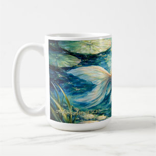 Serene Goldfish & Lotus Pond Artistic Coffee Mug