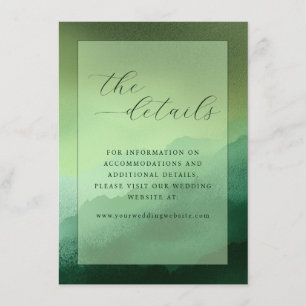Serene Green Mountain Details Enclosure Card
