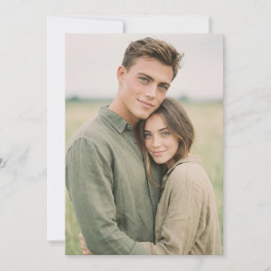 Serene Green Natural Photo Invitation