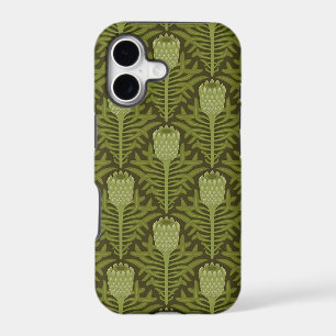 Serene Green Plant Motif for Modern Decor