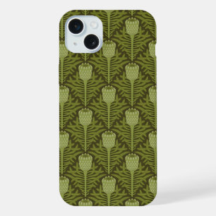Serene Green Plant Motif for Modern Decor iPhone 15 Plus Case