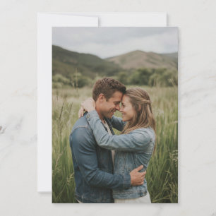 Serene Green Romantic Photo Invitation