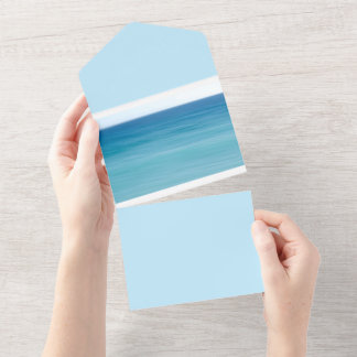 Serene greetings all in one invitation