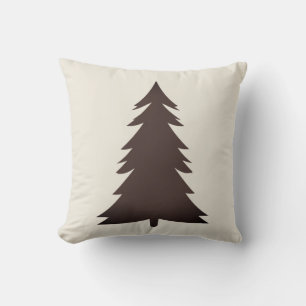 Serene Grey and Cream Winter Tree Cushion