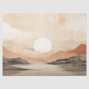 Serene Horizon Japandi Nature Decoupage Tissue Paper