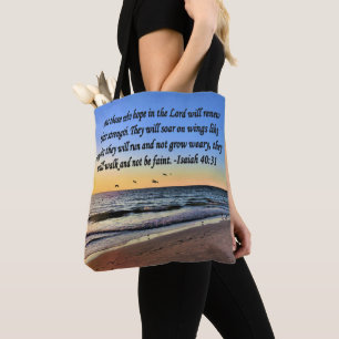 SERENE ISAIAH 40:31 SCRIPTURE DESIGN TOTE BAG
