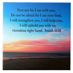 SERENE ISAIAH 41:10 SUNRISE PHOTO CERAMIC TILE