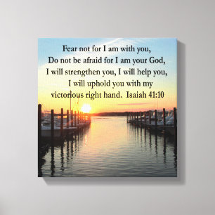SERENE ISAIAH 41:10 SUNSET PHOTO DESIGN CANVAS PRINT
