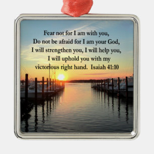 SERENE ISAIAH 41:10 SUNSET PHOTO DESIGN METAL TREE DECORATION