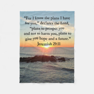 SERENE JEREMIAH 29:11 SUNRISE FLEECE BLANKET