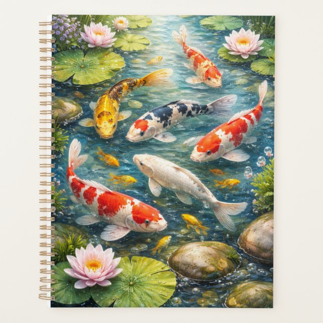 Serene Koi Fish Pond Planner  (Front)