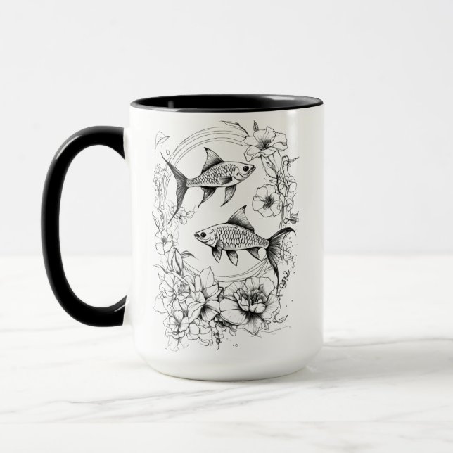 Serene Koi Pond - 15 oz Combo Mug (Left)