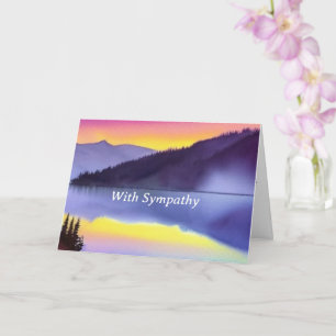 Serene Lake Customisable Sympathy Card