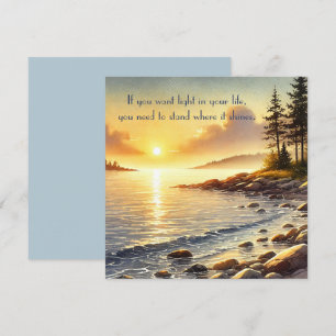 Serene Lake & Quote	 Card