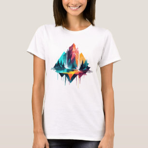 Serene Landscape Calm Tranquil Nature Mountains T-Shirt
