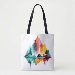 Serene Landscape Calm Tranquil Nature Mountains Tote Bag