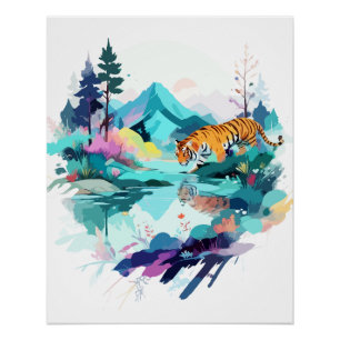 Serene Landscape Calm Tranquil Nature Outdoors Art Poster