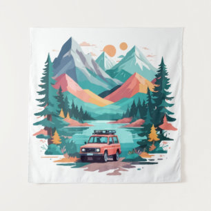 Serene Landscape Calm Tranquil Nature Outdoors Art Tapestry