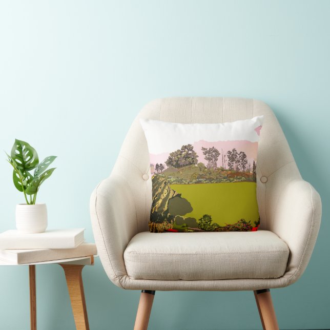 Serene landscape, nature's harmony cushion (Chair)