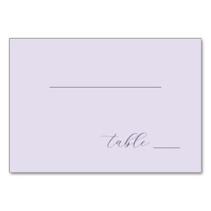 Serene Lavender Minimalist Line Table Number