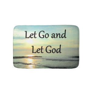 SERENE LET GO AND LET GOD OCEAN PHOTO BATH MAT