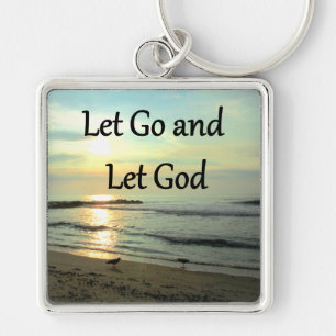 SERENE LET GO AND LET GOD OCEAN PHOTO KEY RING