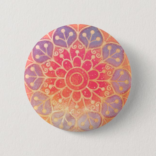 Serene Mandala 6 Cm Round Badge (Front)