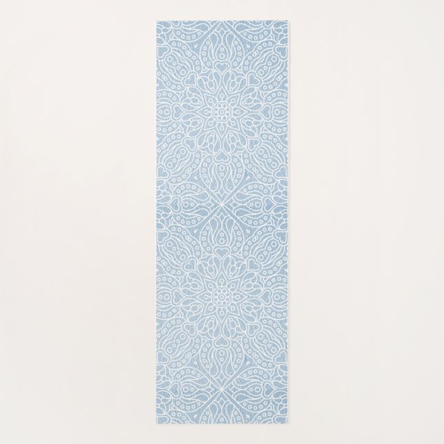 Serene Mandala Blue Yoga Mat (Back)