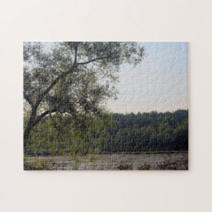 Serene Marsh And Tree Nature Jigsaw Puzzle