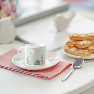 Serene Masjid An-Nabawi Espresso Mug   Islamic Art