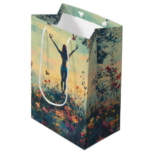 Serene Meditation at Sunrise (1) Medium Gift Bag