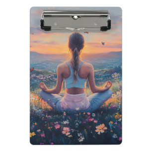 Serene Meditation at Sunrise (4) Mini Clipboard