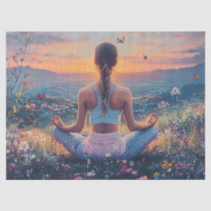 Serene Meditation at Sunrise (4) Tissue Paper