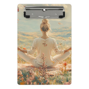 Serene Meditation at Sunrise (5) Mini Clipboard