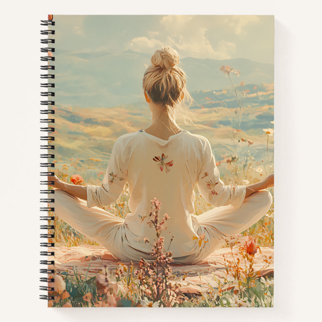 Serene Meditation at Sunrise (5) Notebook (Front)