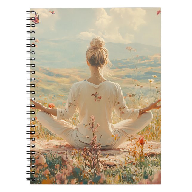 Serene Meditation at Sunrise (5) Notebook (Front)