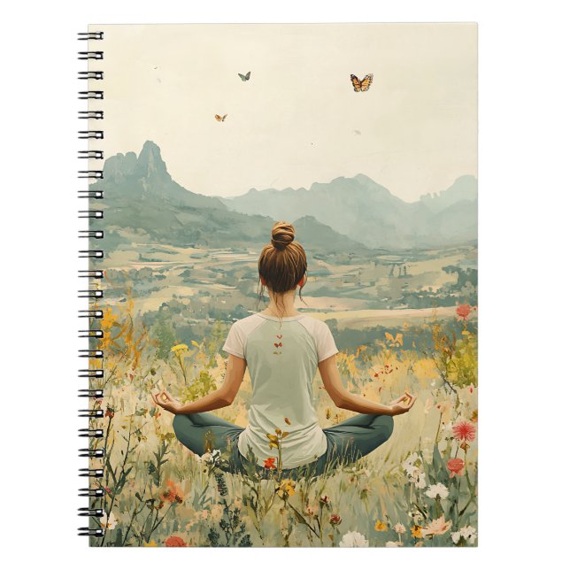 Serene Meditation at Sunrise (6) Notebook (Front)