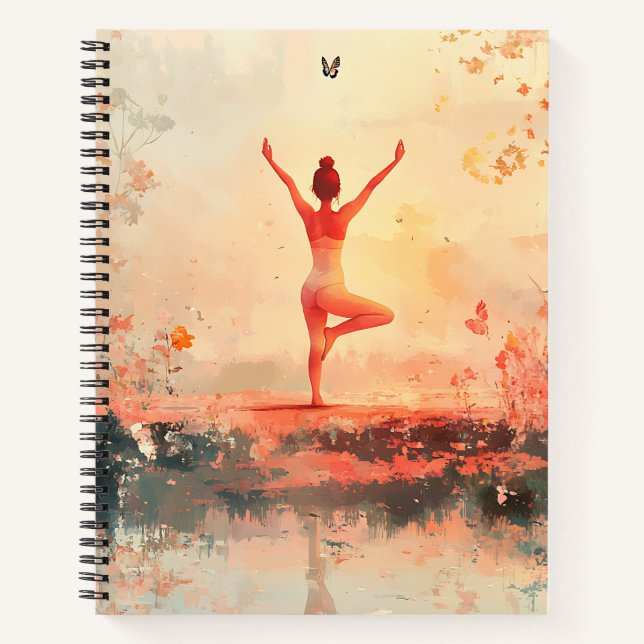 Serene Meditation at Sunrise (7) Notebook (Front)